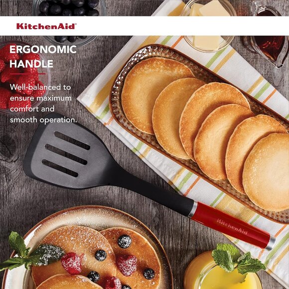 KitchenAid Red Classic Nylon Slotted Turner 13.66-Inch Aqua Sky - Picture 10 of 11